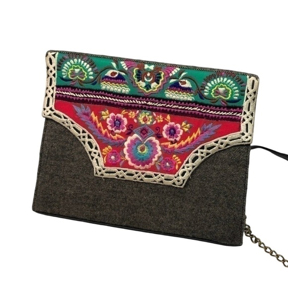 Chinyere Hand Embroidered Crossbody Purse - Picture 1 of 7